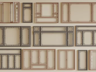 Chinese-style windows New Chinese-style windows Antique windows Casement windows Floor-to-ceiling windows Casement windows Bay windows 3d model