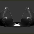 Transparent Semicircular Daily Necessity Featuring Zipper Detail And Smooth Surface Design