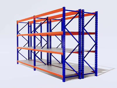 Metal shelf fast shelf super shelf 3d model