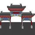 Chinese archway 3d model