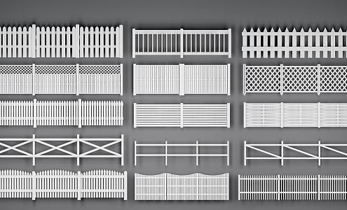 Modern Fence 3d model