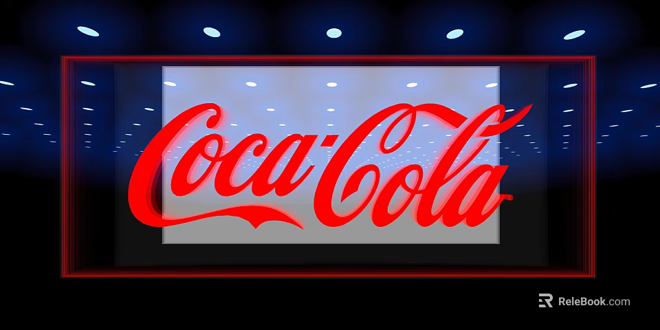 Commercial Illuminated Coca-Cola Neon Sign Display Equipment For Business 3d model 