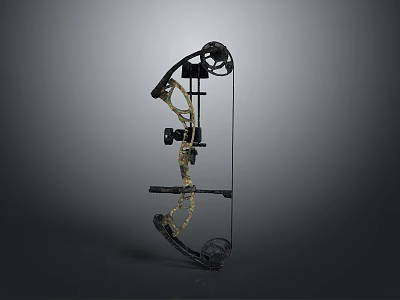 Modern Compound Bow Archery Equipment With Pulley System And Accessories 3d model