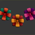 Assorted Color Gift Boxes With Large Decorative Bows For Home Use