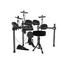 Professional Electronic Drum Kit with Multiple Drums Cymbals Pedal and Stool 3d model