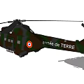 Detailed Military Camouflage Helicopter Side View With Rotors And Serial Number R192