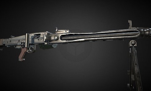 modern machine gun 3d model