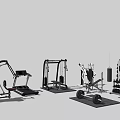 Professional Fitness Equipment Including Treadmill Weight Machines Dumbbells And Pull Up Bars