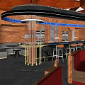 Modern Bar Interior Design With Sleek Counter Comfortable Seats And Ambient Lighting