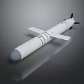 Sleek White Missile Weapon Design Featuring Aerodynamic Body And Tail Fins