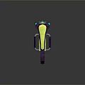 Futuristic Neon Green Turquoise Weapon With Decorative Sci Fi Design Elements