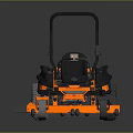 Turfmaster Orange Riding Lawn Mower Agricultural Equipment For Efficient Lawn Mowing