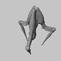 3D Rendered Biomechanical Creature With Segmented Body And Slender Legs