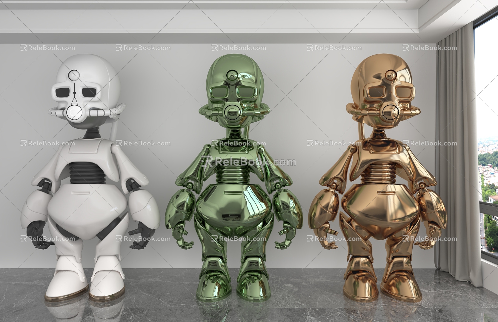 Modern Doll Ornaments 3d model