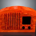 Vintage Wooden Case Radio Classic Electronic Appliance With Display Screen And Control Knobs
