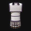 Ancient Roman Armor Design With White Purple Straps Pendants And Segmented Skirt