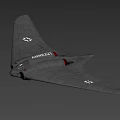 Black Military Fighter Jet Featuring Flying Wing Design And AN11E22 Wing Identification Markings