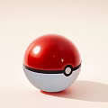 Glossy Red And White Pokeball Decorative Ornament Set For Home