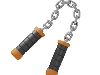 Modern weapons nunchakus cartoon weapons 3d model