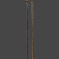 Ancient Warrior Battling Mythical Creature With Ornate Hilt Bloodstained Dual Blades