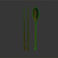 Natural Wooden Tableware Set with Chopsticks and Spoon for Modern Minimalist Dining