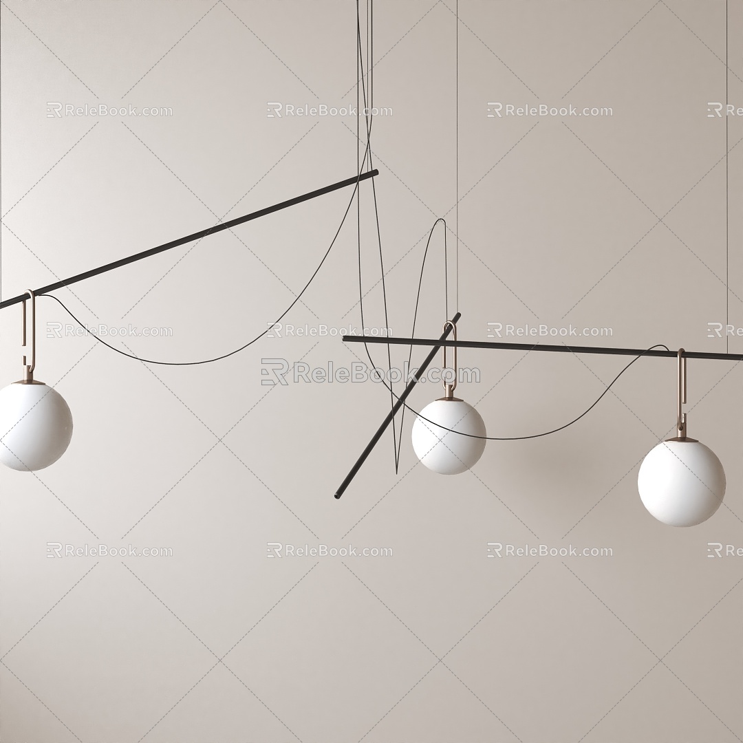 Modern chandelier 3d model