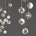 Elegant Modern Crystal Chandelier With Hanging Glass Balls And Warm Lighting Effects