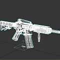 Black Modern Assault Rifle With Detachable Magazine Tactical Rail Barrel And Ergonomic Stock