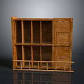 Wooden Entryway Cabinet Sideboard with Open Shelves Drawers and Storage Compartments