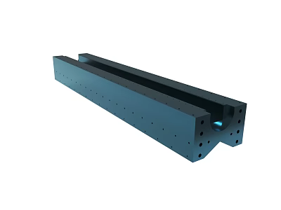 Industrial Metal Structural Part With Long Shape And Precision Holes 3d model