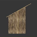 Rustic Wooden Storage Box With Plank Design And Natural Wood Texture