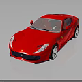 Red Sleek Sports Car With Shiny Exterior Design Alloy Wheels And Reflective Floor Surface