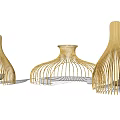 Modern gallery outdoor bamboo structure interesting gallery rest space 3d model