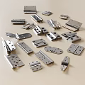 Various Metal Hinges And Hardware Fasteners On Wooden Surface