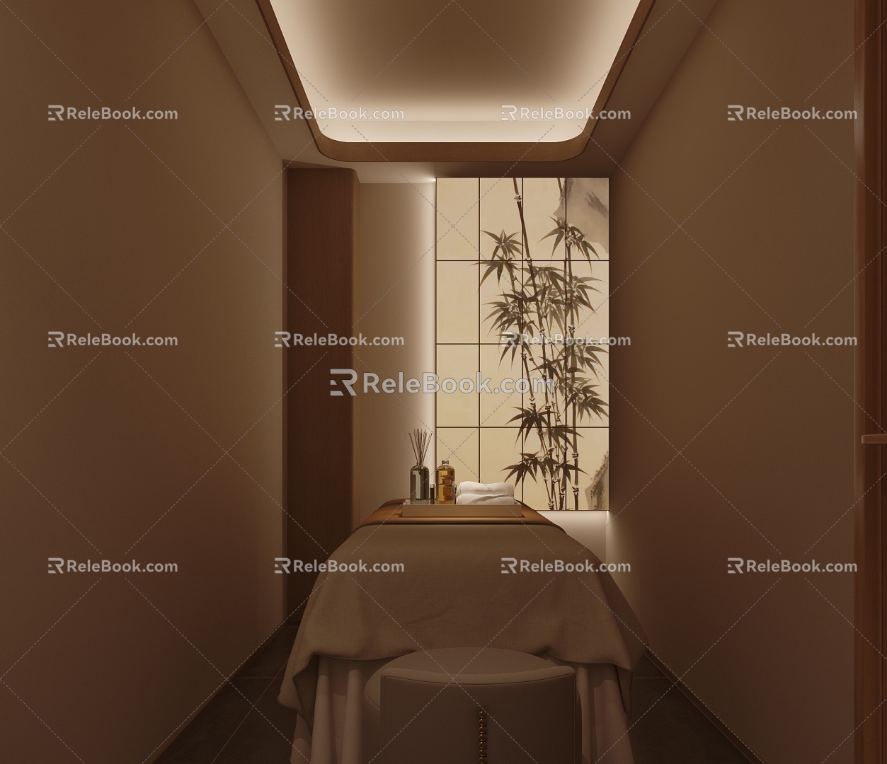 Modern new Chinese beauty salon-Ji beauty salon beauty spa therapy room massage room 3d model