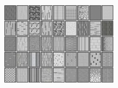 Plaza Paving Design With Various Patterns Textures And Geometric Styles 3d model