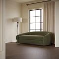 Modern double sofa floor lamp 3d model