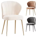 Luxury Velvet Upholstered Dining Chair With Elegant Metal Legs For Stylish Modern Home Dining Area