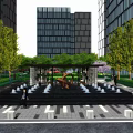 Modern Dianshan Lake Headquarters Base Entrance Gate With Green Vertical Wall And Landscaping