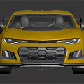 Yellow Sports Car With Rear Spoiler Black Wheels And Sleek Body Design
