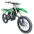 Green Off Road Dirt Bike Featuring Number 28 And Knobby Tires Design