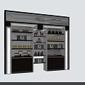 Traditional Chinese Display Cabinets and Shelves with Landscape Patterns Carvings for Tea Sets Ceramic Jars