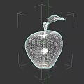 Game Movie Character Inspired Red Apple With Bite Mark Green Leaf And Water Droplets
