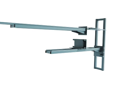 Metal Bracket Structure With Long Support Arm And Steel Frame Design 3d model