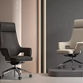 Modern Minimalist Office Chairs Black And Beige High Back With Ergonomic Armrests And Swivel Wheels