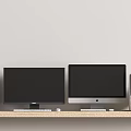 Computer monitor keyboard mouse host 3d model