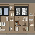Modern Bookcase Book Decoration Bookshelf 3d model