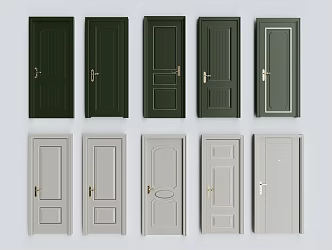 Single door swing door entry door security door sliding door 3d model