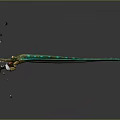 Mythical Aquatic Creature With Shiny Blue Green Scales Open Mouth And Floating Debris