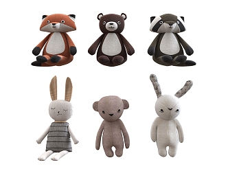 Children's plush toys 3d model